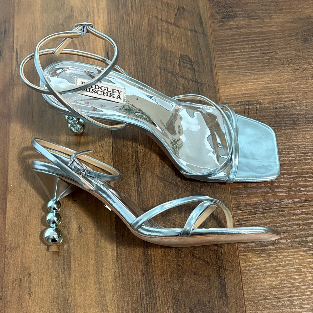 Badgley Mischka Callie Beaded Heel Sandal
